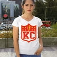 thumbnail image 4 of Kansas Shield Women's V-Neck T-shirt Champions Game Day Fantasy Football K.C. Fan, 4 of 7