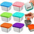 thumbnail image 5 of Snack Box Leakproof Small Food Containers With Silicone Lids Stackable Snack Pots For Kids Stainless Snack Containers Lunch Box For Kids School, 5 of 5