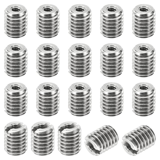 Unique Bargains Adaptateurs de Filetage Manchon Réducteur Écrou 20 Pcs M5x0.8 Mâle à M2x0.4 Femelle Réparation Insert Écrou 6mm