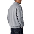 thumbnail image 6 of Men's Casual Quarter Zip Sweatshirt with Stand Collar Design Solid Color Long Sleeve Fleece Pullover for Sports and Daily Wear, 6 of 6
