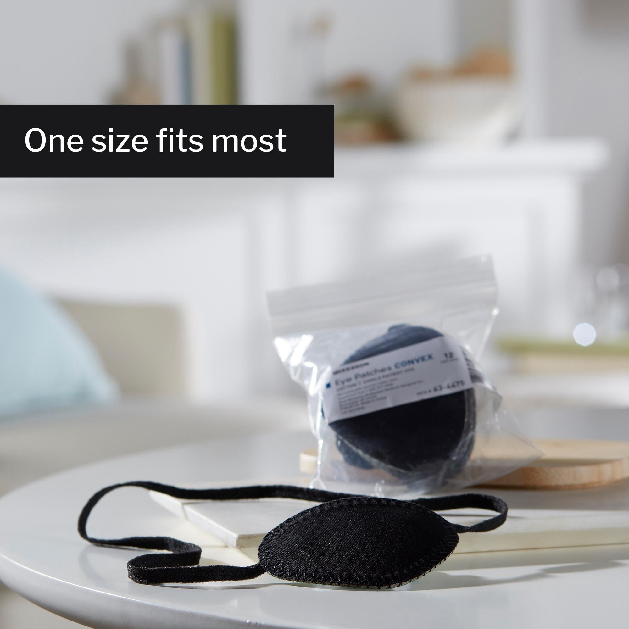 McKesson Black Disposable Eye Patches, One Size Fits Most, 2.25" x 3", 12 Count, 1 Pack