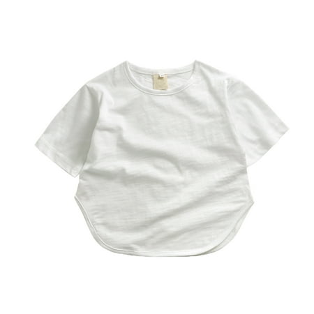 

JDEFEG Ling Sleeve Shirt Boys Toddler Kids Girls Boys Short Classic Loose Short Soft Short Sleeve Solid T Shirt Tee Tops Clothes Top Boy Age 7 Cotton Blends White 80