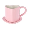 thumbnail image 2 of Set de Taza con Plato Way to Celebrate de Cerámica en Forma de Corazón para Bebidas Calientes, 2 of 4