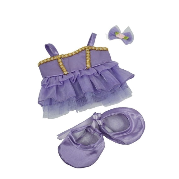 Purple Ballerina Doll Outfit for 6–10 Inch Dolls – Dance Dress Clothing Set