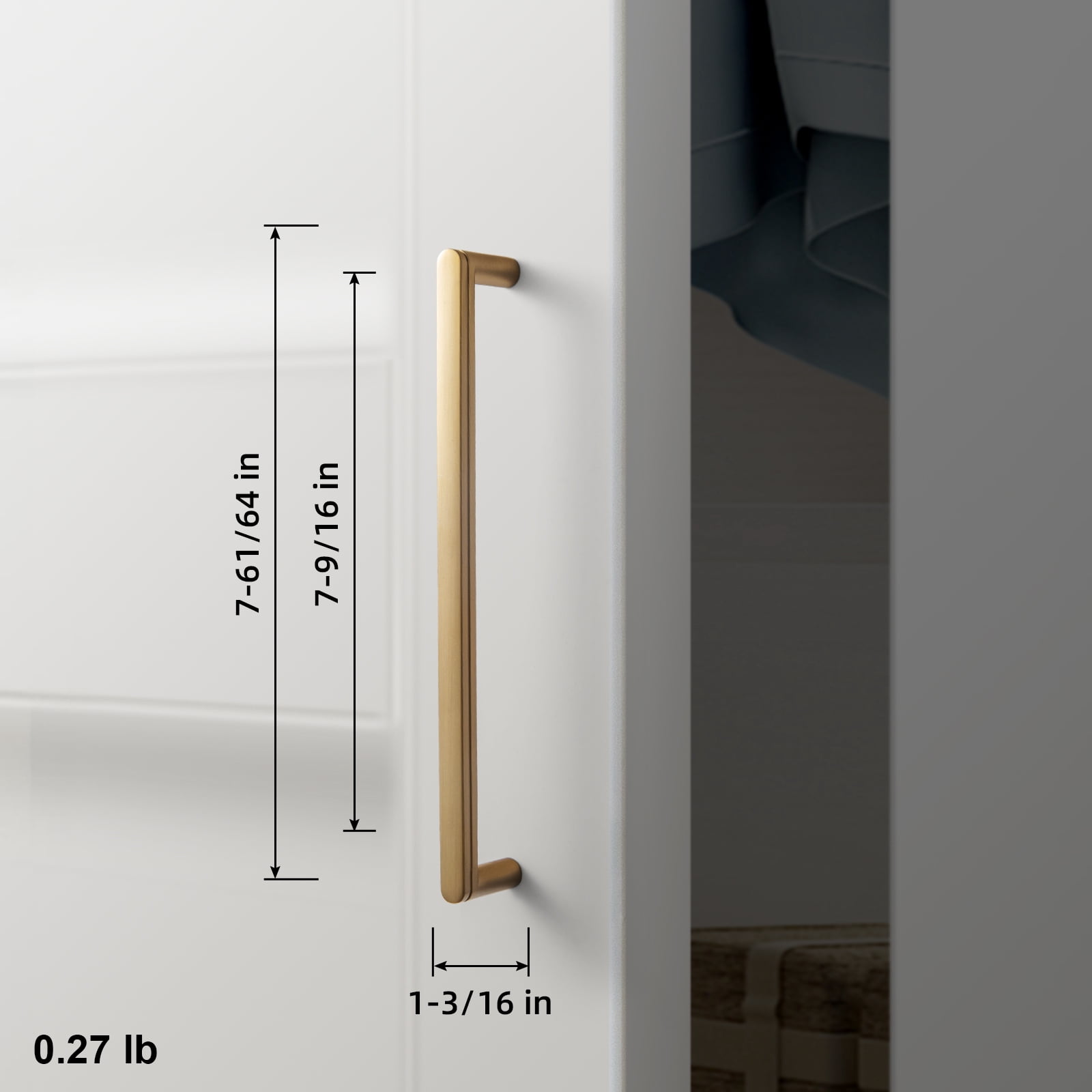 Goo-Ki 12 Pack 7 9/16" Center to Center Champagne Bronze Cabinet Pulls, Vintage Drawer Handles Closet Classic Retro Kitchen Hardware for Bedroom