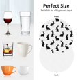 thumbnail image 6 of Sigee Black Rabbit for Water-Resistant, Heat-Resistant, Non-Slip Leather Coasters Set, Ideal for Coffee Table, Office, Bar, Home Decor-Round Shape, 6 of 6