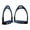 Black, variant on 2Pcs/set Wide Track Horse Riding Stirrups Horse Riding Safety Accessory Light Weight Horse Stirrups Nonslip Rubber Pad