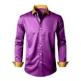 thumbnail image 4 of Royisotas Shirts for Men Trendy Long Sleeve Shirt Dress Big and Tall Business Mens Tops Button Down, 4 of 8