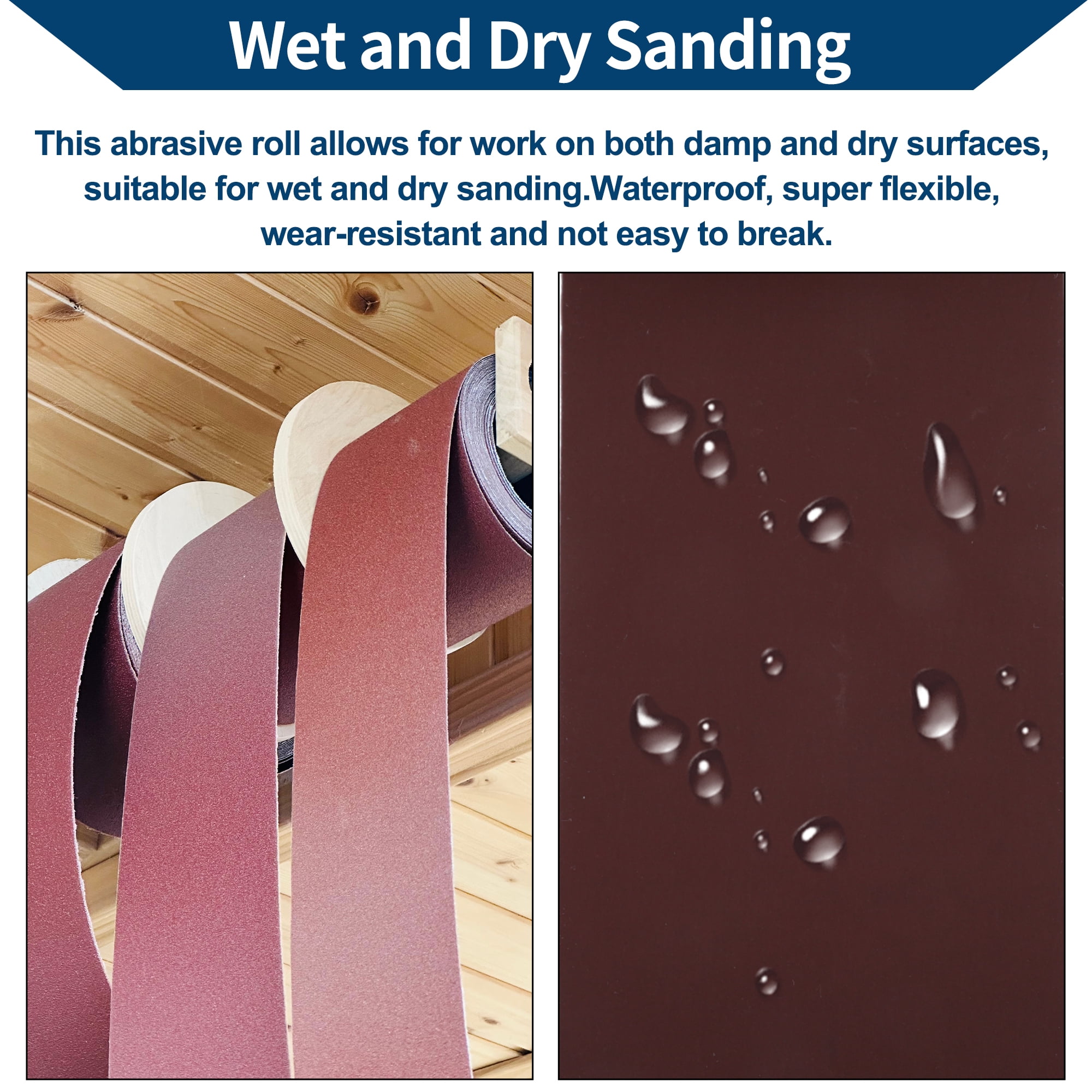 Unique Bargains Hook and Loop Longboard Sandpaper Roll 393.70" x 3.94" 1 Pc P1500