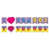 Beistle 53518 6 to 6.75 in. x 12 ft. I Love the 90s Streamer Set - Pack of 12