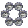 thumbnail image 6 of WOBOGO Gorgeous Persian Cat Round Placemats Set of 1 Heat Resistant Washable Kitchen Table Decorations 15.4in, 6 of 7