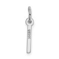 thumbnail image 3 of 14k Or Blanc Petit Bloc Lettre I Pendentif Initial, 3 of 4