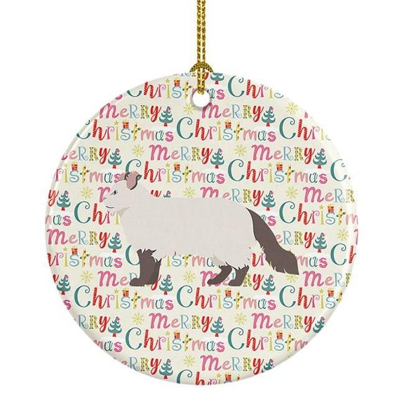 American Curl #2 Cat Christmas Ceramic Ornament 2.8 in x 2.8 in