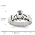 thumbnail image 2 of 925 Sterling Silver Antiqued Claddagh Ring, 2 of 2