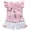 A-Pink, variant on NIEWTR Children Toddler Pajamas Set 2T 3T 4T Baby Girl Floral Print Fly Sleeve Loose Fit Top Drawstring Shorts Two-Piece Set Soft Pjs(A-Pink,12-18 Months)