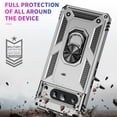 thumbnail image 5 of Designed for Google Pixel 9 Pro XL Case, Military Grade Protective Phone Case Cover with Enhanced Metal Ring Kickstand [Support Magnet Car Mount] Compatible with Google Pixel 9 Pro XL, Silver, 5 of 6