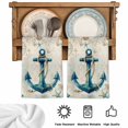 thumbnail image 5 of Teal Anchors Coastal Kitchen Towels Set of 4, Vintage Summer Beach Nautical Absorbent Dish Towels for Kitchen, Microfiber Hand Towel, Quick Drying Tea Towel for Cleaning Decorative Dishcloths, 5 of 7