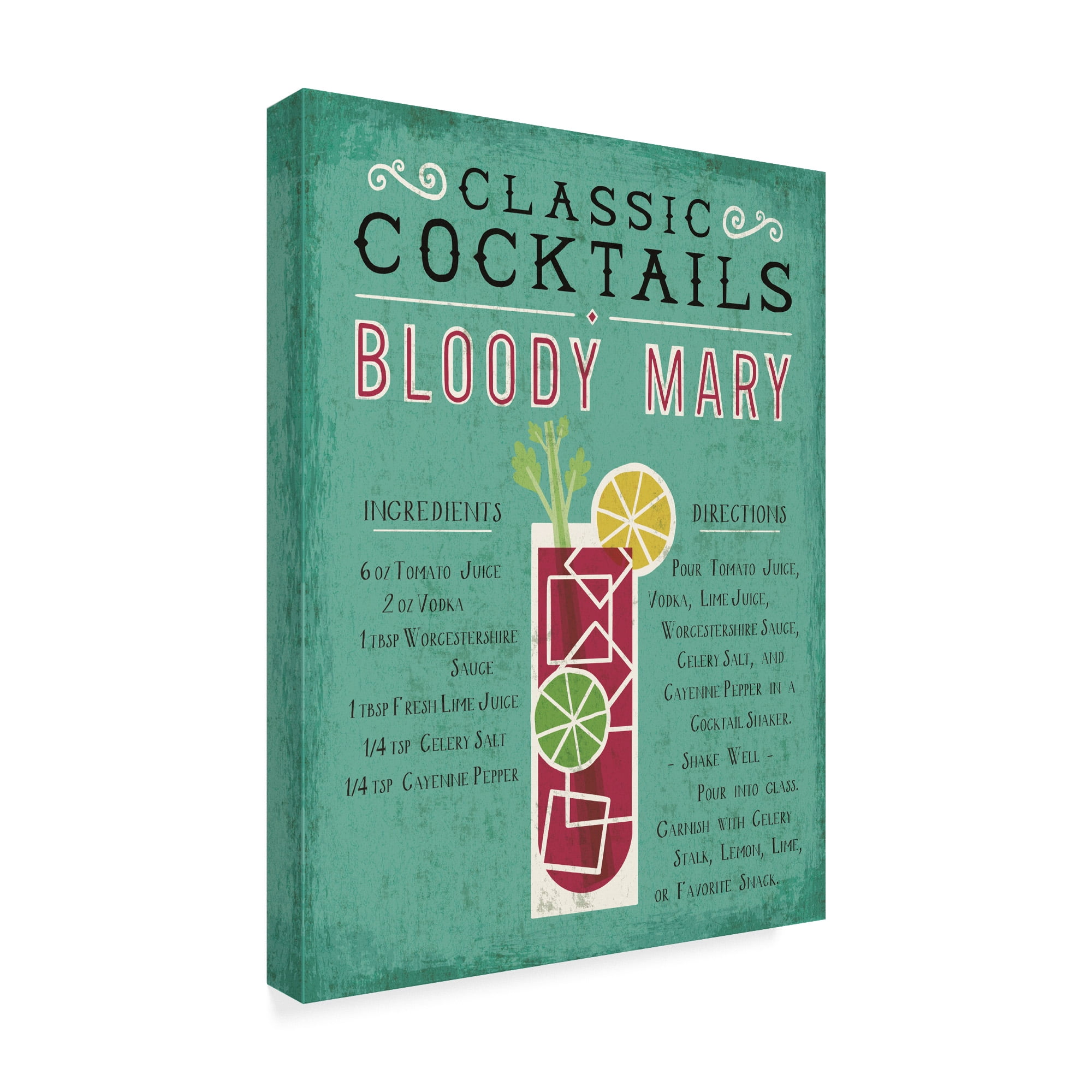 Trademark Fine Art 'Classic Cocktail Bloody Mary' Canvas Art by Michael Mullan