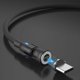 thumbnail image 5 of 1m USB to 8Pin Type-C Micro Rotatable Connector 3A Magnetic Charging Data Cable - Black, 5 of 5