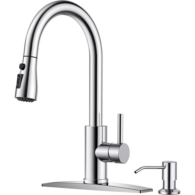 Kitchen Faucet with Pull Down Sprayer Modes Stainless Steel High Arc Vintage Kitchen Sink Faucets Single Handle Pull Out Faucet for Farmhouse Camper Rv Bar for or Hole Matte