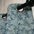 thumbnail image 2 of Ambesonne Paisley Grommet Curtain Single Panel, Persian Curved Tip Motif, 50"x60", Dark Blue Beige, 2 of 5