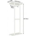 thumbnail image 4 of Wall Towel Rack for Rolled Towels, Towel Storage for Small Bathroom Can Holds 6 Large Towels, 30 inch Towel Racks with Shelf, White, 4 of 10