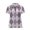 Light Purple, variant on Womens Basic Polo Shirts Lapel Diamond Print Half Zip Knit Casual Fit Tunic Shirts Summer Tops