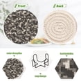 thumbnail image 4 of Haosy Set of 6 Drink Woven Coaster with Holder Heat Resistant Non-Slip Bar Coasters 4 Inches Bedrock Pixel Art, 4 of 7