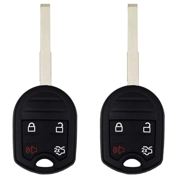AKS KEYS Replacement for Ford Fiesta Key Fob 4 Buttons That uses FCC CWTWB1U793 and PN 164-R7976 Chip ID 4D 63 (80 bits) HU101-315 MHz (2)