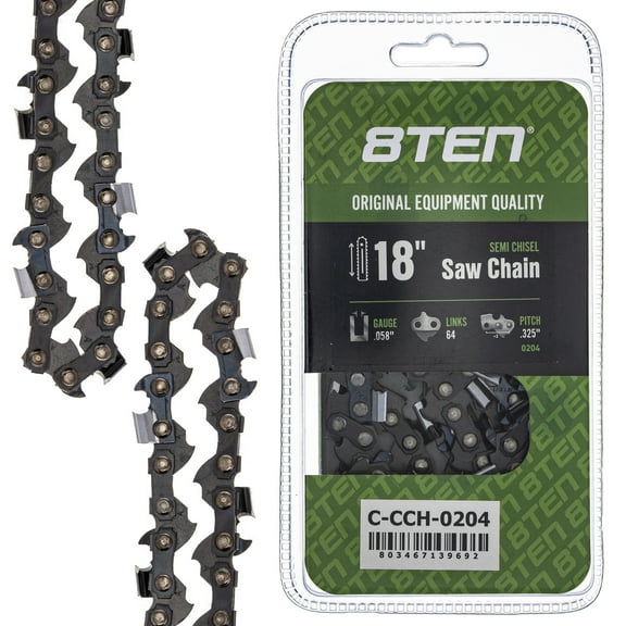 8TEN Semi Chisel Chainsaw Chain 18 inch .058 .325 64DL 810-CCC2426H