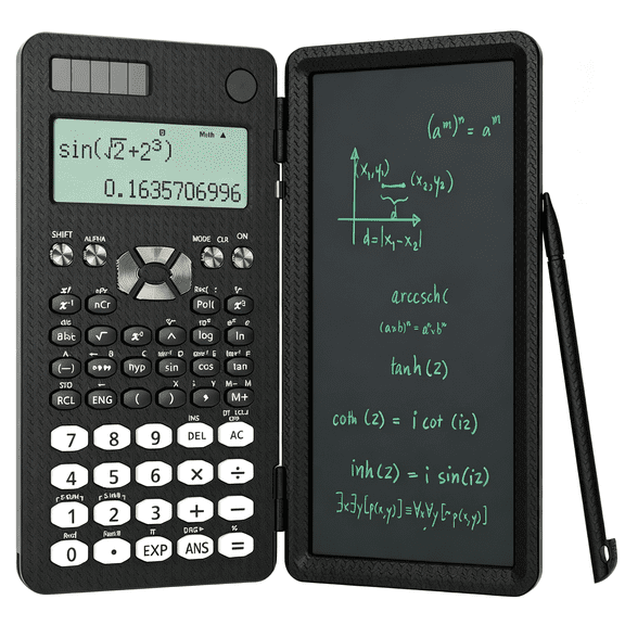 GJX Scientific Calculator for Students, 82 Ms Foldable Science Calculator with Notepad for Middle and High School Supplies (82Ms-Bl) Foldable Scientific Calculators