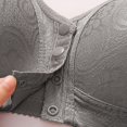 thumbnail image 6 of UngA Bras for Women No Underwire Floral Wirefree Elder Woman Bra Front Button Closeure Soft Cotton Bra for Mom Grandma Gift Bra Grey,36, 6 of 6