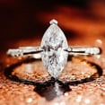 thumbnail image 2 of solitaire jewels 1.5CT Vintage Style Marquise Moissanit Engagement Ring For Women, 14K White Gold, 2 of 7