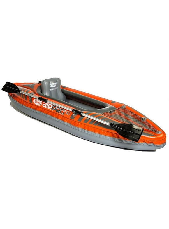 Swtroom 1-Person Kayak Inflatable Kayak Set with Aluminum Oars and High Output Air-Pump, 67.7 " x 29.5"