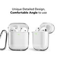 thumbnail image 4 of GMYLE AirPods Case [Front LED Visible], GMYLE TPU Protective Shockproof Earbuds Case Cover Skin with Keychain Kit Set Compatible for Apple AirPods 1 & 2 (Clear), 4 of 6