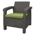 thumbnail image 4 of Ourea 4PC Espresso Conversation Patio Set with Sage Green Cushion, 4 of 12