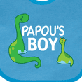 thumbnail image 4 of Inktastic Papou's Boy Grandson Dinosaur Boys Baby Bib, 4 of 4