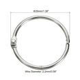 thumbnail image 2 of Uxcell 1.38" Dia Detachable Binder Rings Index Snap Metal Clips, Silver Tone 20 Pack, 2 of 5