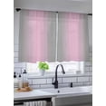 thumbnail image 5 of Pink Grey Sheer Curtains 45 Inch Long 2 Panels, Gradient Ombre Light Filtering Rod Pocket Semi Sheer Curtains, Sheer Voile Drapes for Living Room Bedroom, 52"x45", 5 of 5