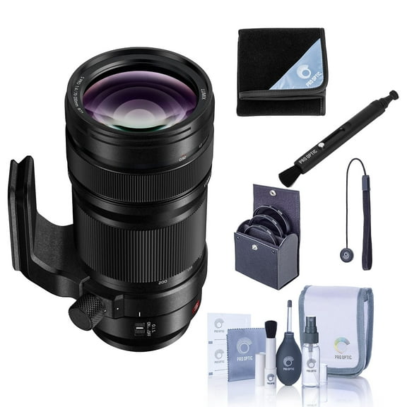 Panasonic LUMIX S PRO 70-200mm f/4 Lens, Bundle with Lens Wrap, 77mm Filter Kit, Lens Cleaner, Cleaning Kit and Lens Cap Tether