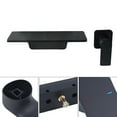 thumbnail image 6 of Waterfall Bathroom Faucet Waterfall Outlet Black Finish Bathroom Sink Faucet 1- Handle Wall Mount Lavatory Faucet Mixer Tap, 6 of 8