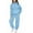 Light Blue, variant on Arshiner Girl's Drop Shoulder Hoodie Long Sleeve Sweatshirt and Jogger Sweatpants 2 Piece Outfit with Pockets Size 5-6