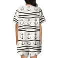 thumbnail image 3 of Picia Anchors and Ropes Pajamas Sets for Women Soft Short-Sleeved Pjs with Lounge Shorts Two Piece Sleepwear-, 3 of 9