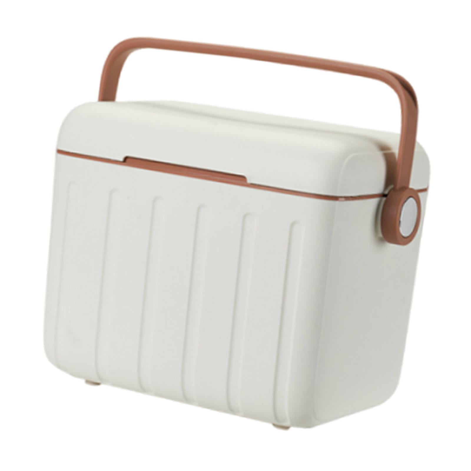 QccHieUs Cooler Box Hot/Cold Retention Cooler Ice Chest Box Storage Container for Outdoor White