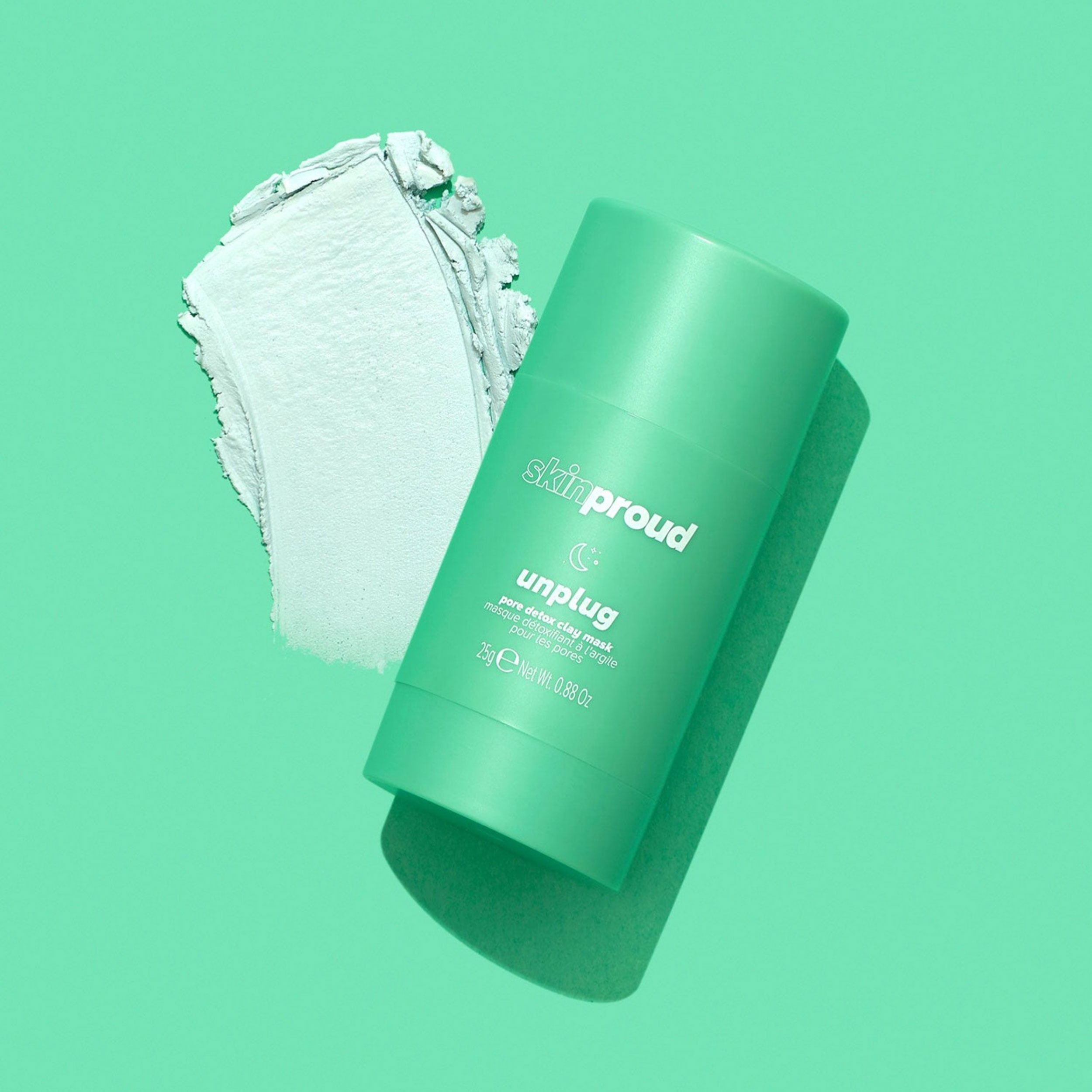 Skin Proud Unplug Pore Detox Clay AHA Stick Mask, For Blemish Prone Skin,1.23 oz