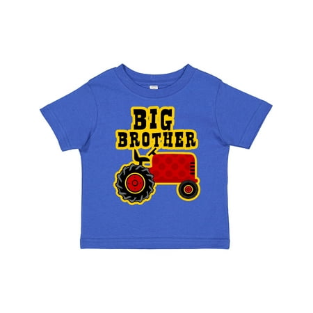 

Inktastic Red Tractor Big Brother Gift Toddler Boy Girl T-Shirt