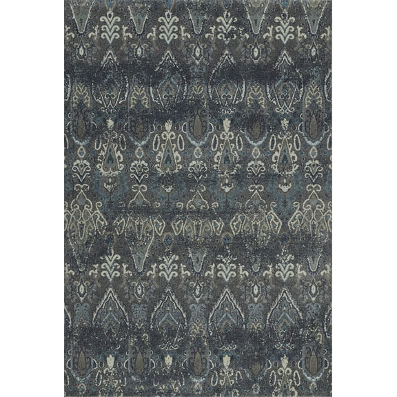 Dalyn Geneva Area Rug GV315 Gv315 Pewter Pewter Curls Curves 5' 3" x 7' 7" Rectangle