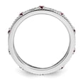 thumbnail image 2 of Sterling Silver Stackable Expressions Created Ruby Filigree Ring Size 10, 2 of 5