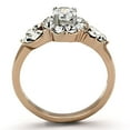 thumbnail image 3 of Womens Rings Two-Tone IP Rose Gold Stainless Steel Ring with AAA Grade CZ in Clear TK1164, 3 of 4
