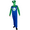 Blue, variant on Luigi Adult Costume Super Mario Bros Spandex Body Suit Mens Halloween Cosplay